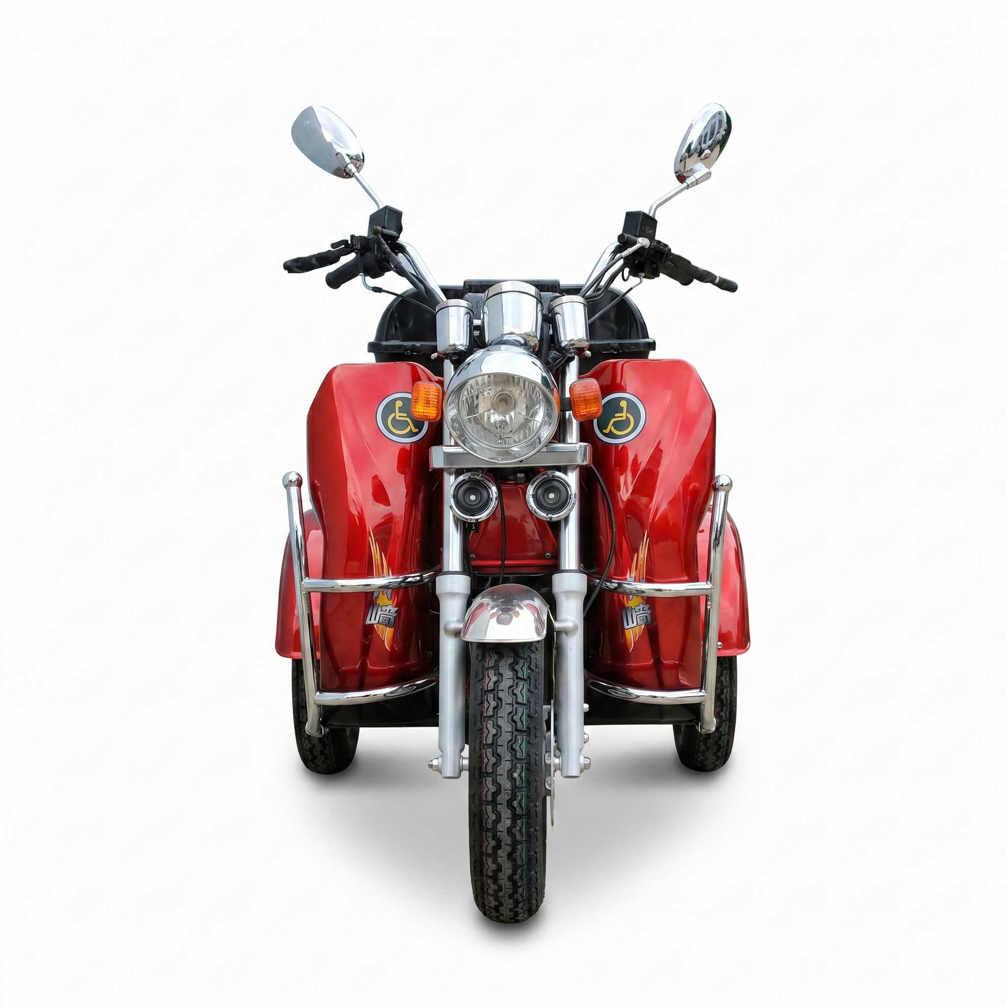 Manufacturer New Model 125cc Gasoline Tricycle Three Wheel Scooter for Adults with Guard and Delivery Box