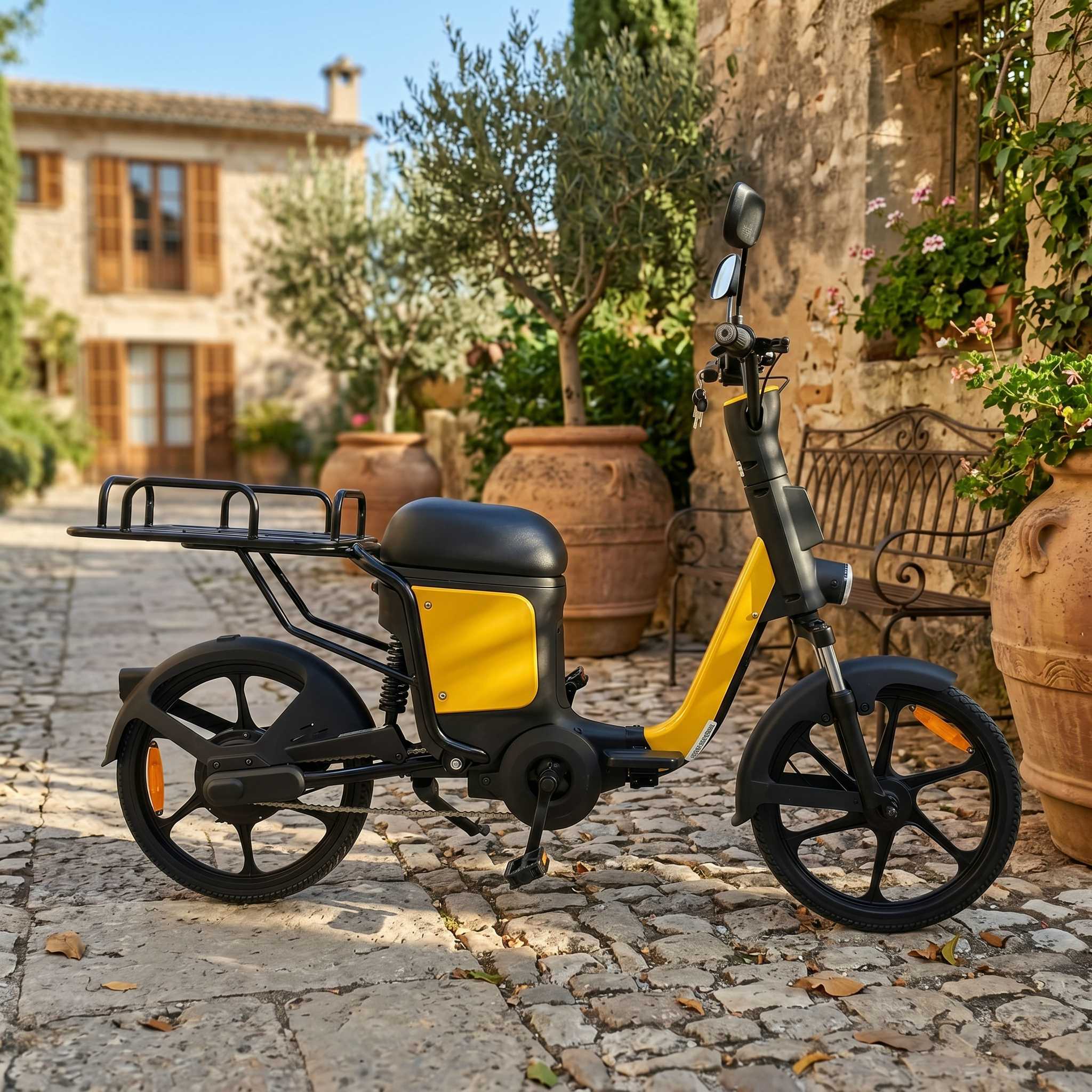 Long Range 350W  48V24AH Electric Delivery Bike with Rear Cargo Rack