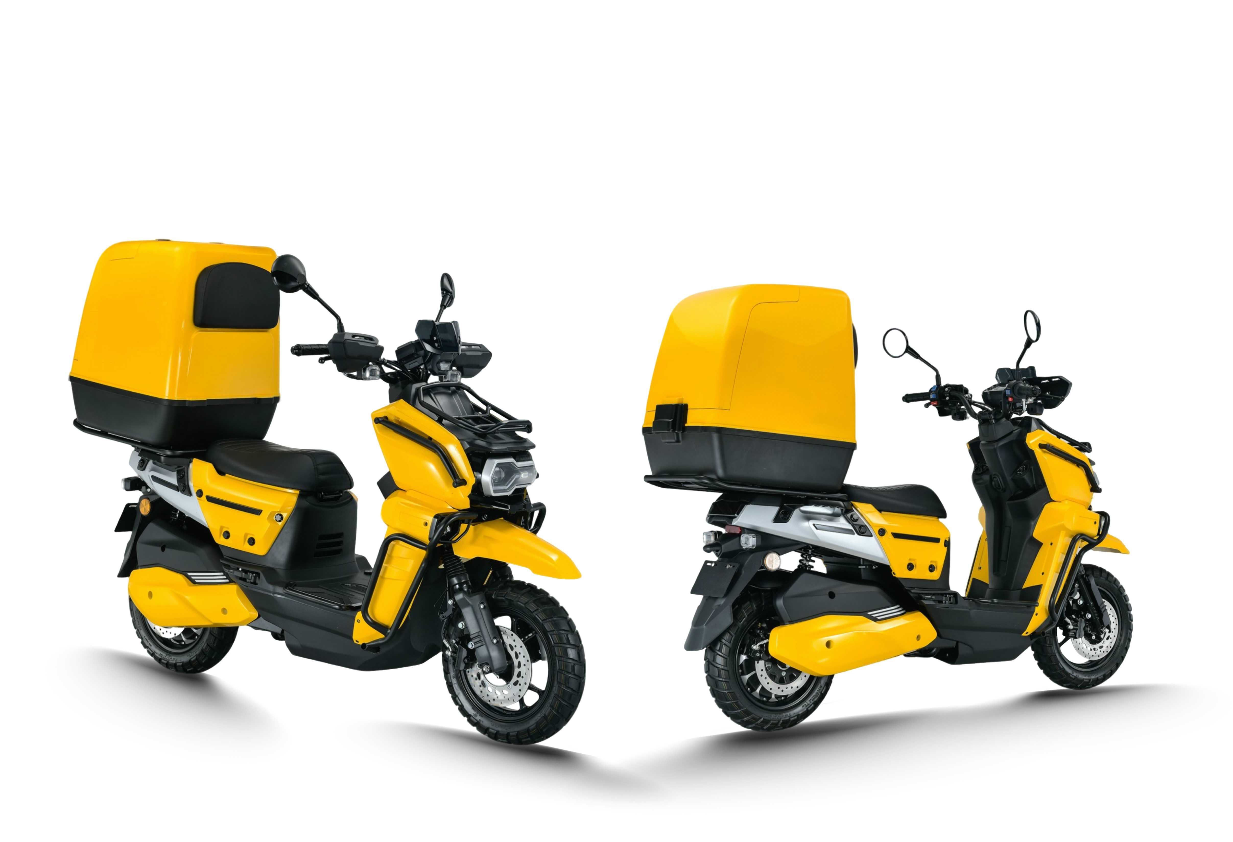 2000W 70V30AH Electric Scooter Electric Motorcycle with Cargo Box for Food Delivery