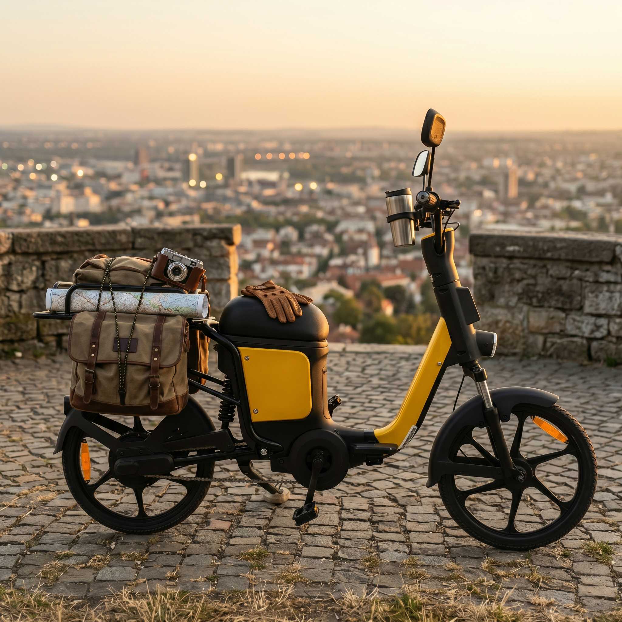 Long Range 350W  48V24AH Electric Delivery Bike with Rear Cargo Rack