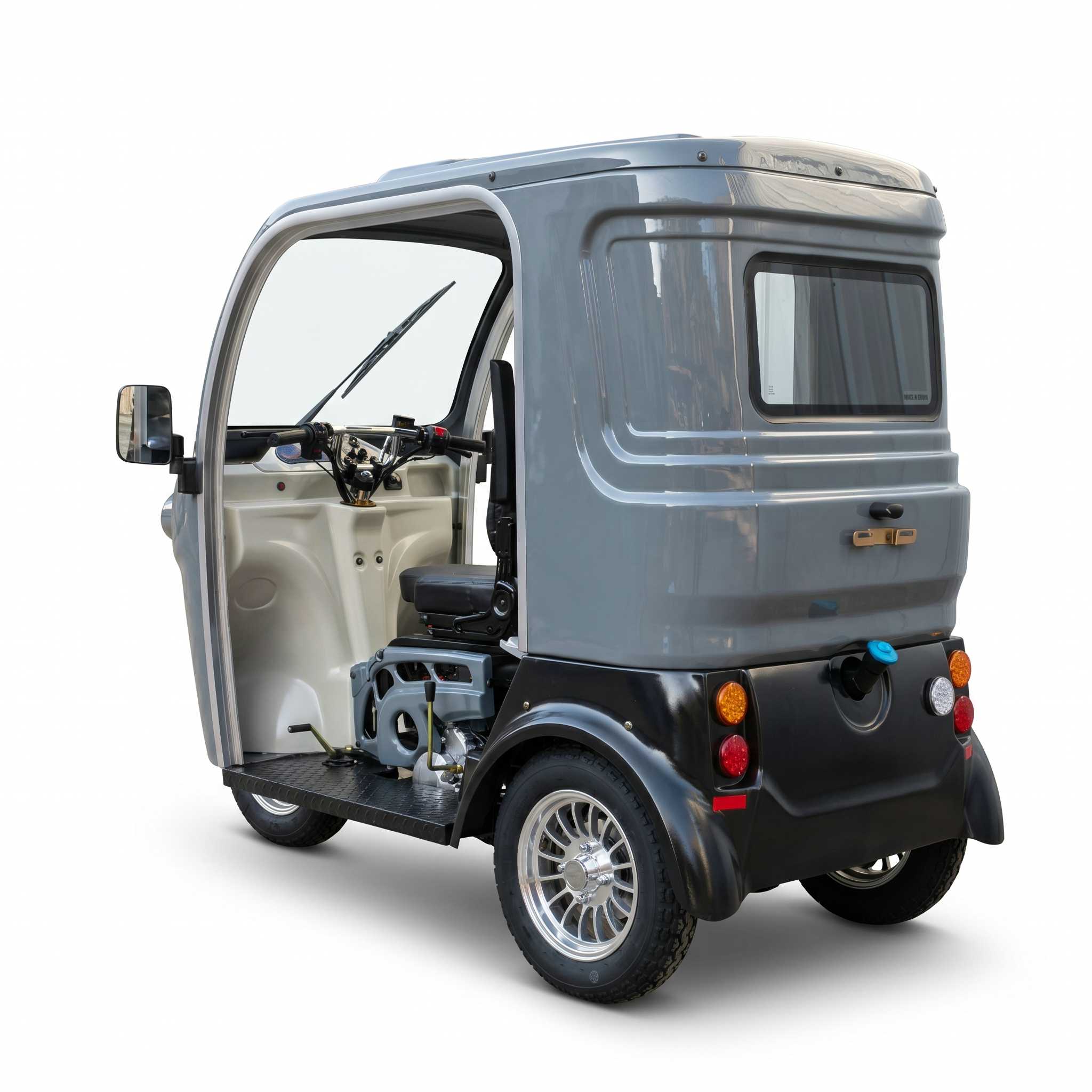 110cc Gas Tricycle for Passengers Motorized Three-Wheel Motorcycle for Handicapped Individuals