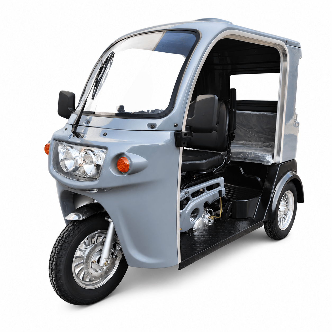110cc Gas Tricycle for Passengers Motorized Three-Wheel Motorcycle for Handicapped Individuals