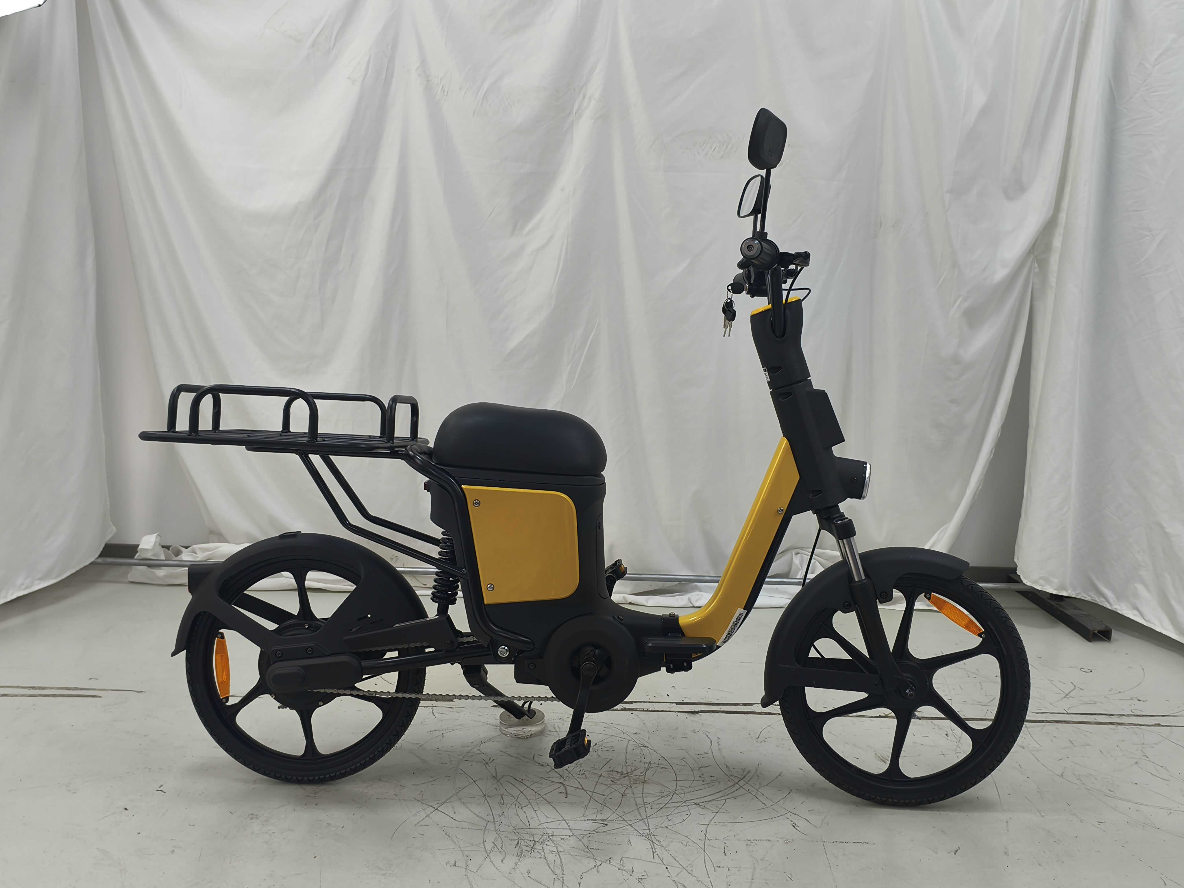 Long Range 350W  48V24AH Electric Delivery Bike with Rear Cargo Rack