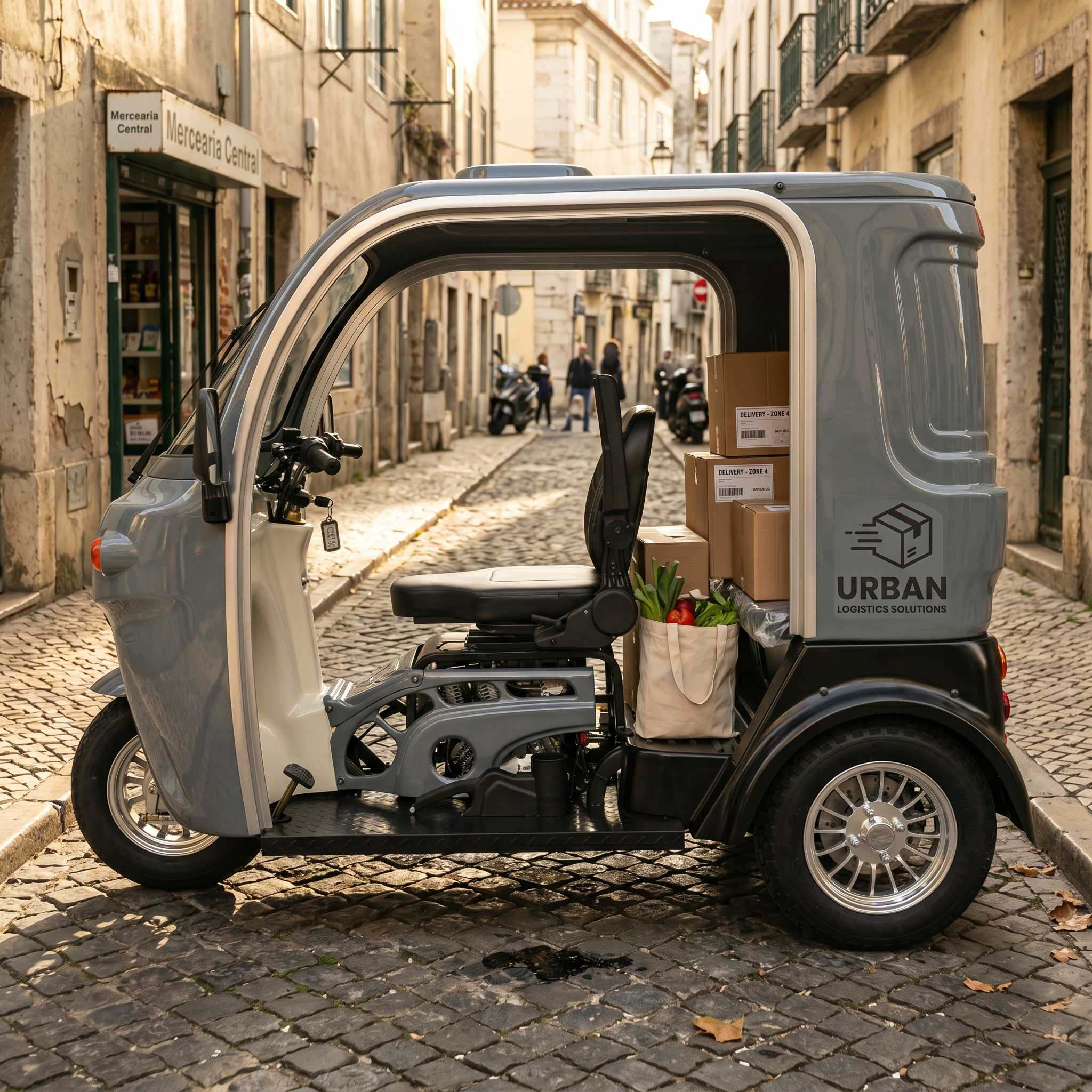 110cc Gas Tricycle for Passengers Motorized Three-Wheel Motorcycle for Handicapped Individuals