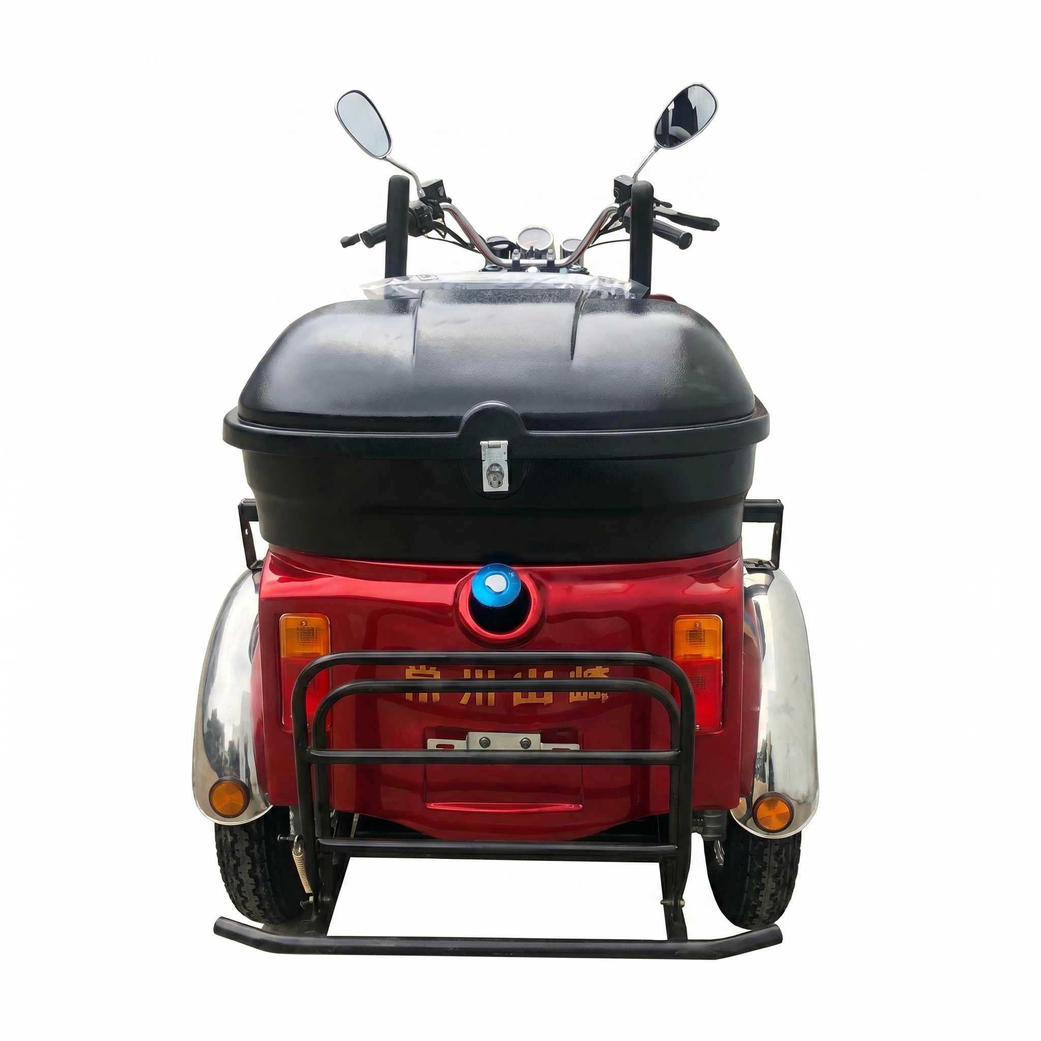 Manufacturer New Model 125cc Gasoline Tricycle Three Wheel Scooter for Adults with Guard and Delivery Box