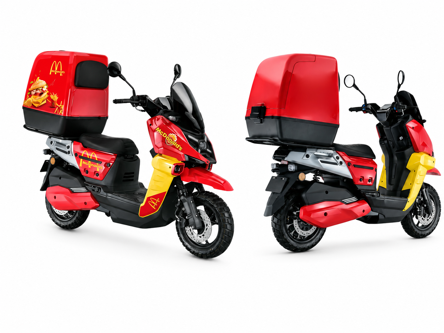 Long Range Fast Speed 2000W 70V30AH Electric Scooter with Delivery Box
